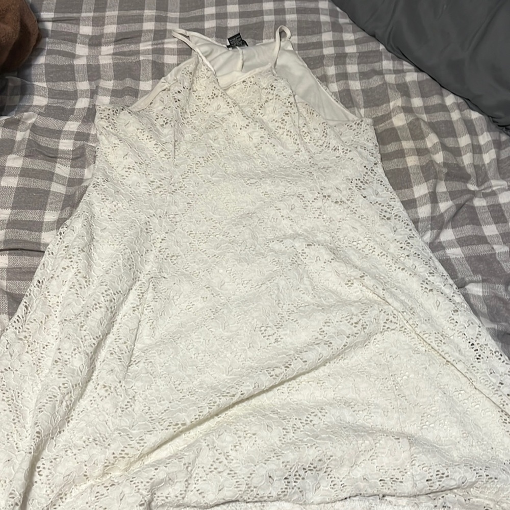 White lacy cami top dress